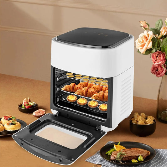 CuCummoo, Airfryere, 15L Air Fryer Ovn, Instant Pot, Smart Air Fryer Stove, Air Fryer med vindue touch, Sort, 15L, 3 g, 1400W, 220 V